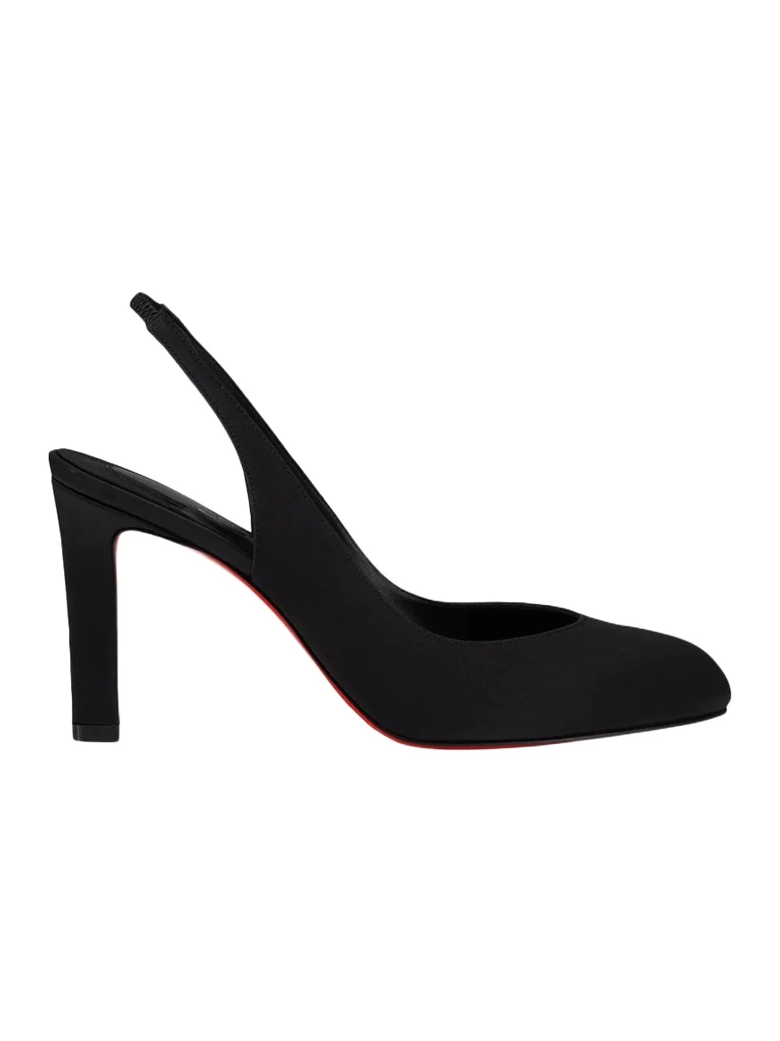 Christian Louboutin 85mm Fanny Love Satin Slingback Pumps