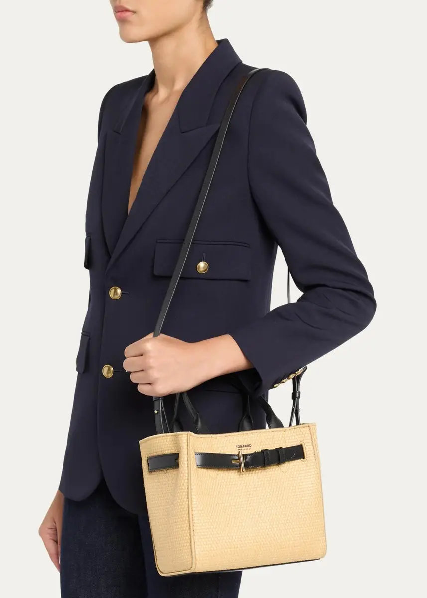 Tom Ford Audrey Small Raffia Top-Handle Bag | Thumbnail 2 Tom Ford Audrey Small Raffia Top-Handle Bag | Thumbnail 2