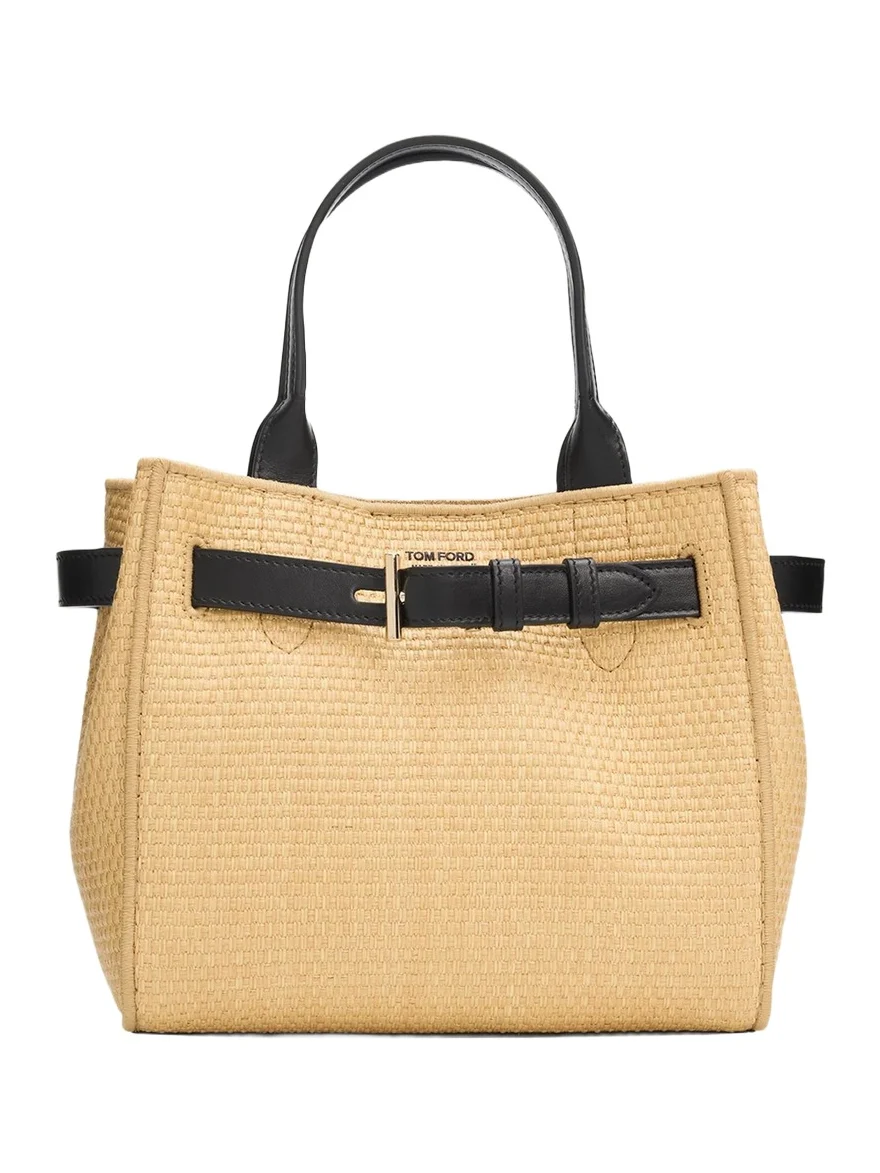 Tom Ford Audrey Small Raffia Top-Handle Bag | Thumbnail 1 Tom Ford Audrey Small Raffia Top-Handle Bag | Thumbnail 1