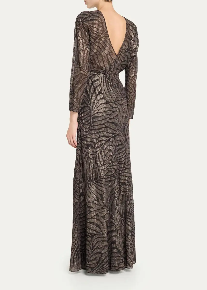 Ralph Lauren Collection Shannen Foiled Chiffon Evening Dress | Thumbnail 3 Ralph Lauren Collection Shannen Foiled Chiffon Evening Dress | Thumbnail 3