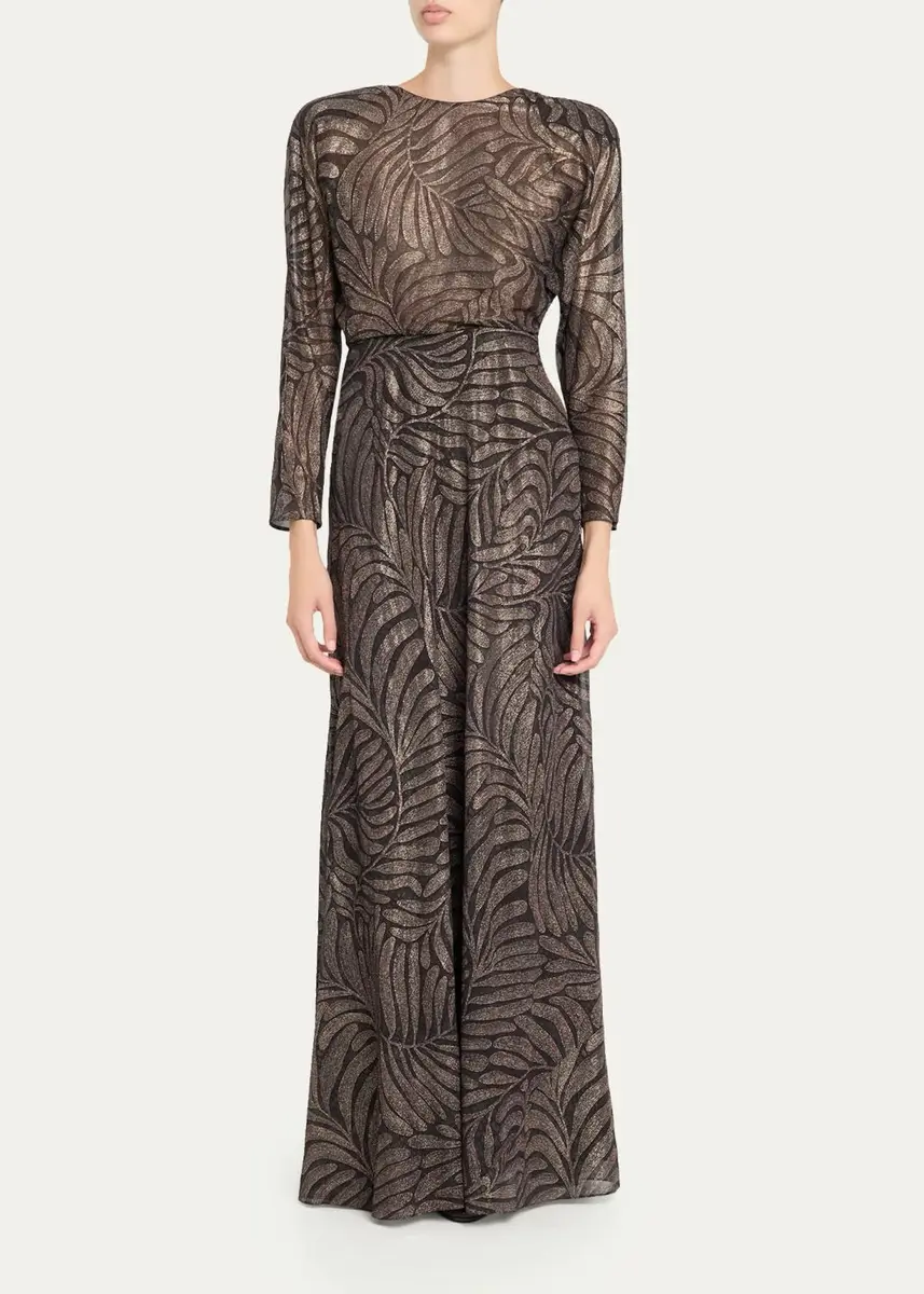 Ralph Lauren Collection Shannen Foiled Chiffon Evening Dress | Thumbnail 4 Ralph Lauren Collection Shannen Foiled Chiffon Evening Dress | Thumbnail 4
