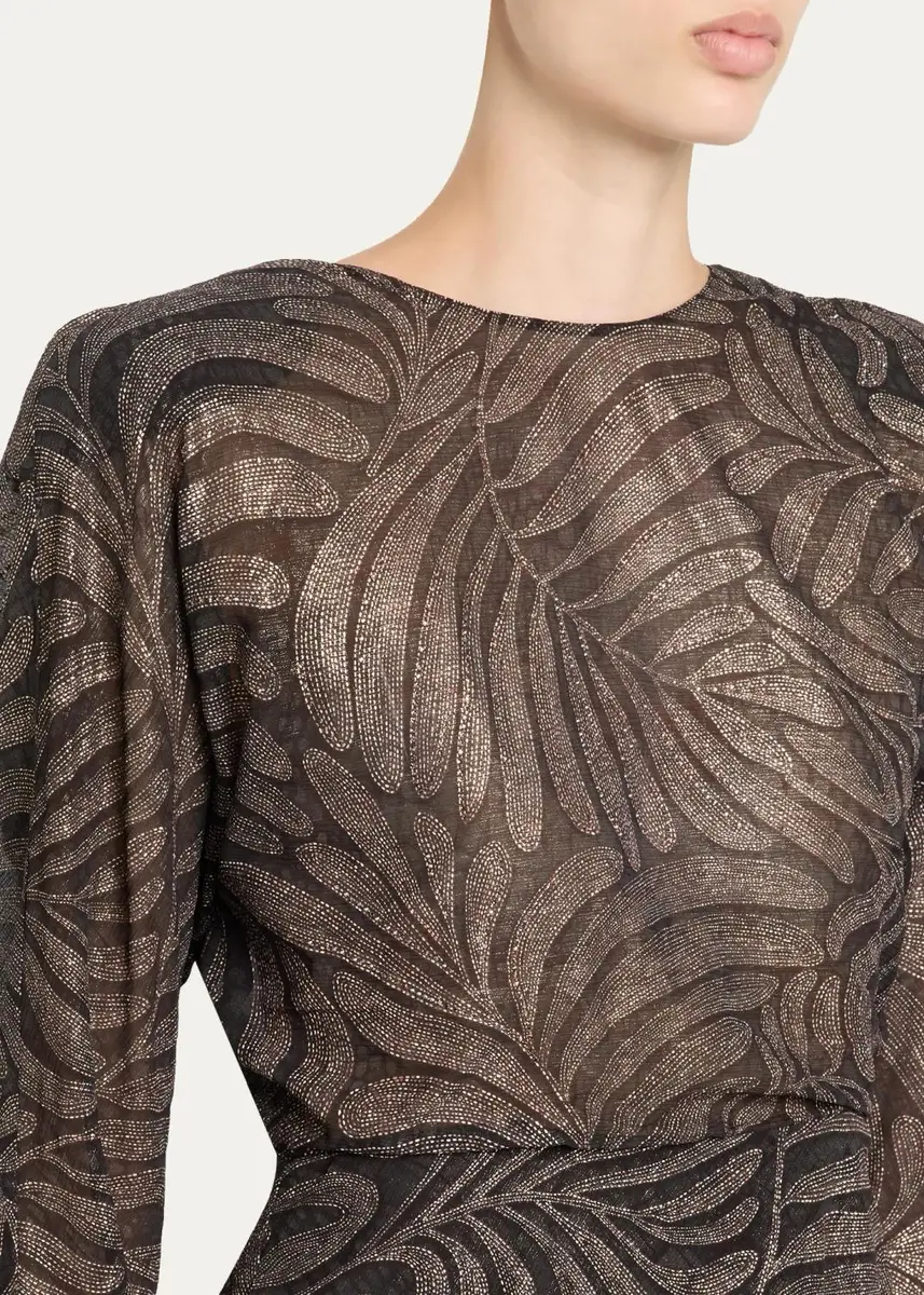 Ralph Lauren Collection Shannen Foiled Chiffon Evening Dress | Thumbnail 5 Ralph Lauren Collection Shannen Foiled Chiffon Evening Dress | Thumbnail 5