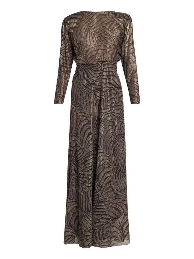 Shannen Foiled Chiffon Evening Dress Shannen Foiled Chiffon Evening Dress