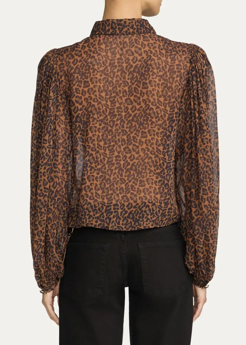 Frame The Silk Prairie Leopard Blouse | Thumbnail 3 Frame The Silk Prairie Leopard Blouse | Thumbnail 3