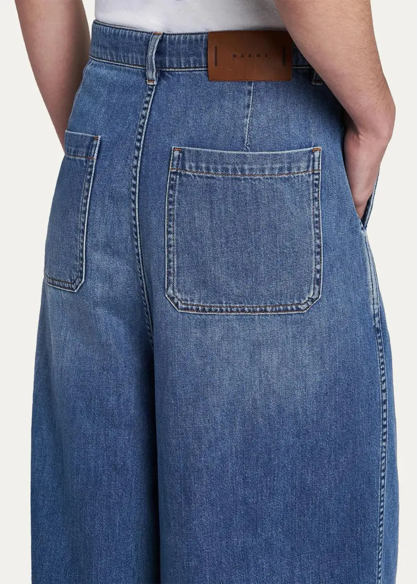 Marni Pleated-Front High-Rise Wide-Leg Jeans | Thumbnail 3 Marni Pleated-Front High-Rise Wide-Leg Jeans | Thumbnail 3