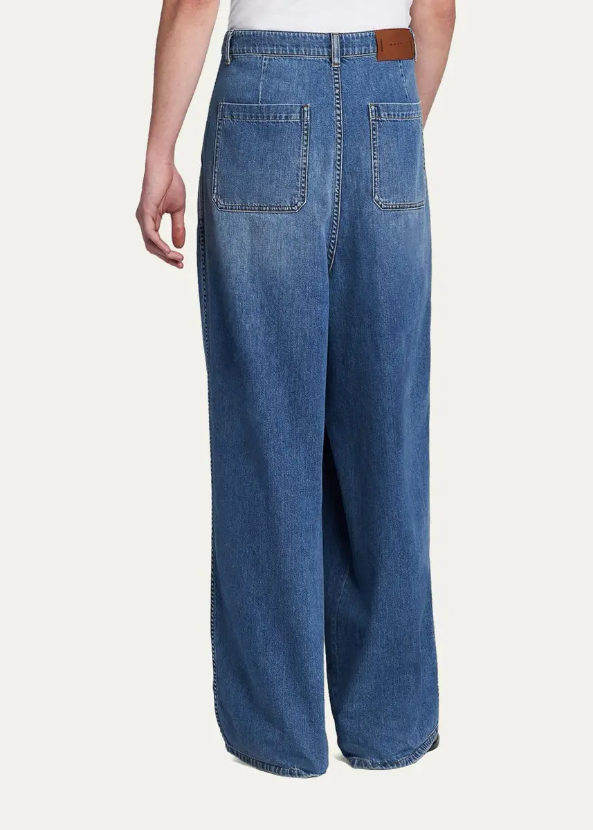 Marni Pleated-Front High-Rise Wide-Leg Jeans | Thumbnail 4 Marni Pleated-Front High-Rise Wide-Leg Jeans | Thumbnail 4