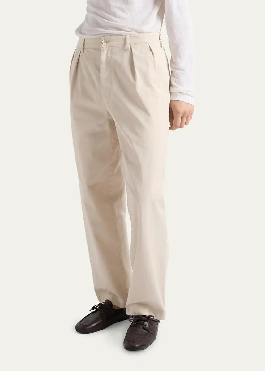 Prada Men's Gabardine Pleated Pants | Thumbnail 4 Prada Men's Gabardine Pleated Pants | Thumbnail 4