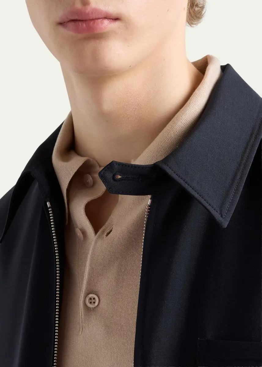 Prada Men's Wool and Mohair Blouson | Thumbnail 5 Prada Men's Wool and Mohair Blouson | Thumbnail 5