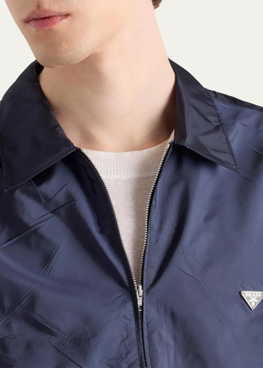 Prada Men's Re-Nylon Blouson Jacket | Thumbnail 5 Prada Men's Re-Nylon Blouson Jacket | Thumbnail 5
