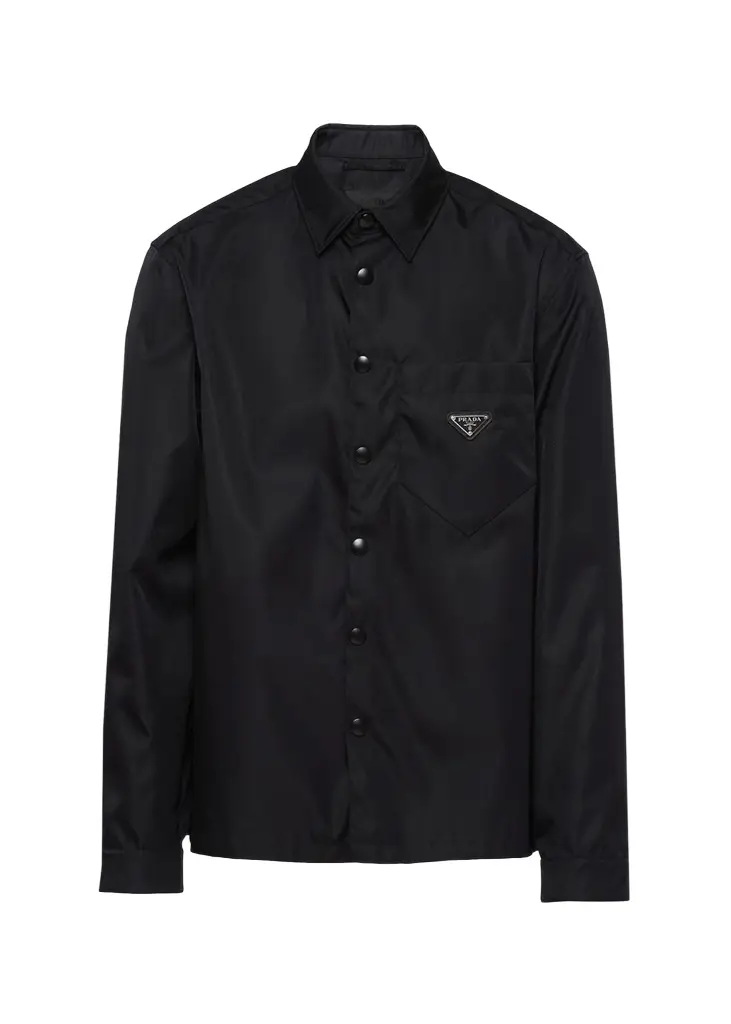 Prada Men's Re-Nylon Button-Front Shirt | Image 1 Prada Men's Re-Nylon Button-Front Shirt | Image 1