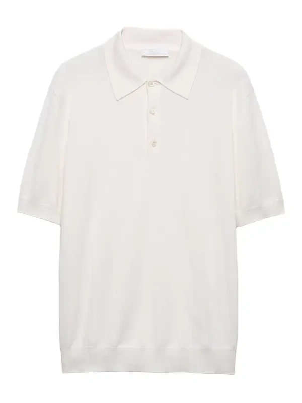Men's Cashmere and Silk Knit Short-Sleeve Polo Shirt Men's Cashmere and Silk Knit Short-Sleeve Polo Shirt