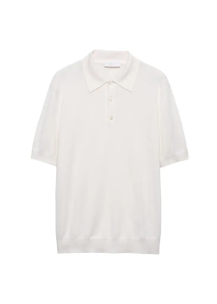 Prada Men's Cashmere and Silk Knit Short-Sleeve Polo Shirt