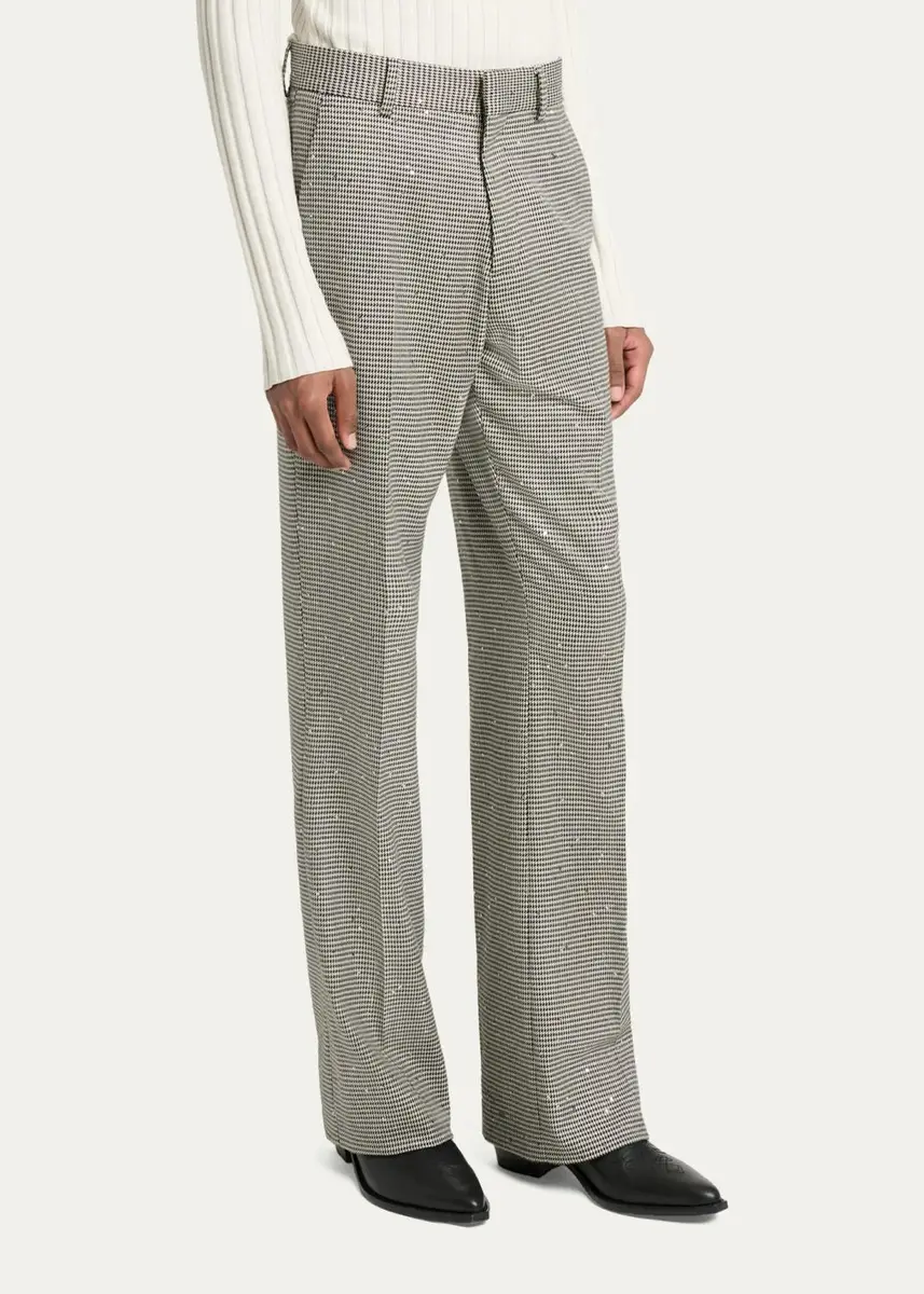 AMIRI Men's MA Fit Houndstooth Sequin Trousers | Thumbnail 4