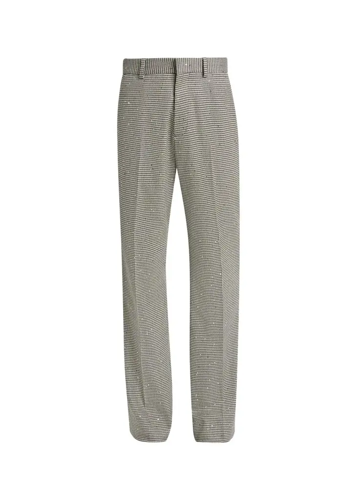 AMIRI Men's MA Fit Houndstooth Sequin Trousers | Image 1 AMIRI Men's MA Fit Houndstooth Sequin Trousers | Image 1