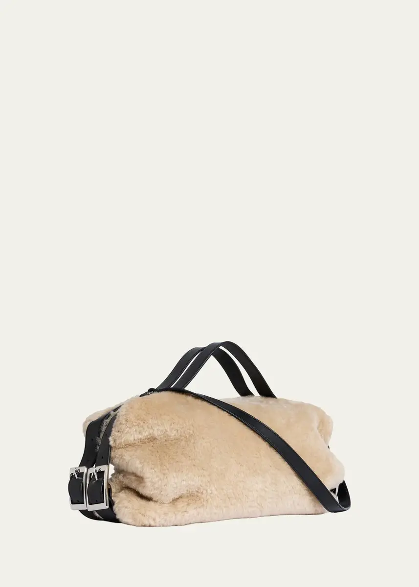 Simone Rocha Biker Belted Faux Fur Shoulder Bag | Thumbnail 2 Simone Rocha Biker Belted Faux Fur Shoulder Bag | Thumbnail 2