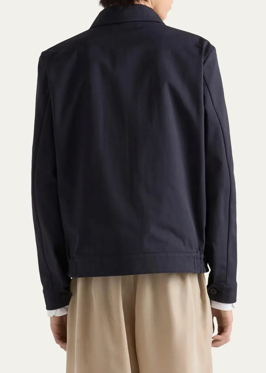 Prada Men's Technical Twill Shirt Jacket | Thumbnail 3 Prada Men's Technical Twill Shirt Jacket | Thumbnail 3