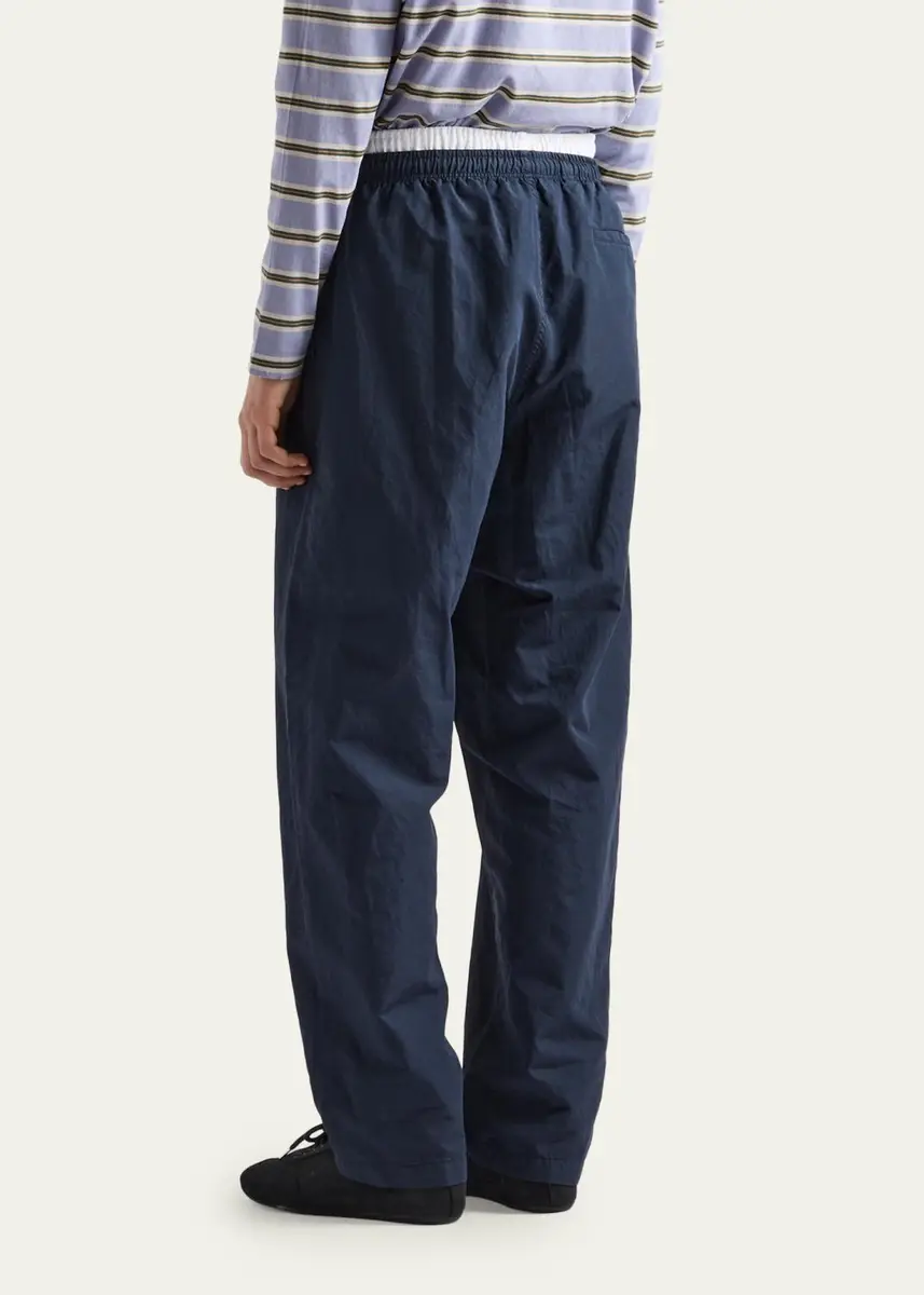 Prada Men's Cotton and Linen Relaxed Pull-On Pants | Thumbnail 3 Prada Men's Cotton and Linen Relaxed Pull-On Pants | Thumbnail 3