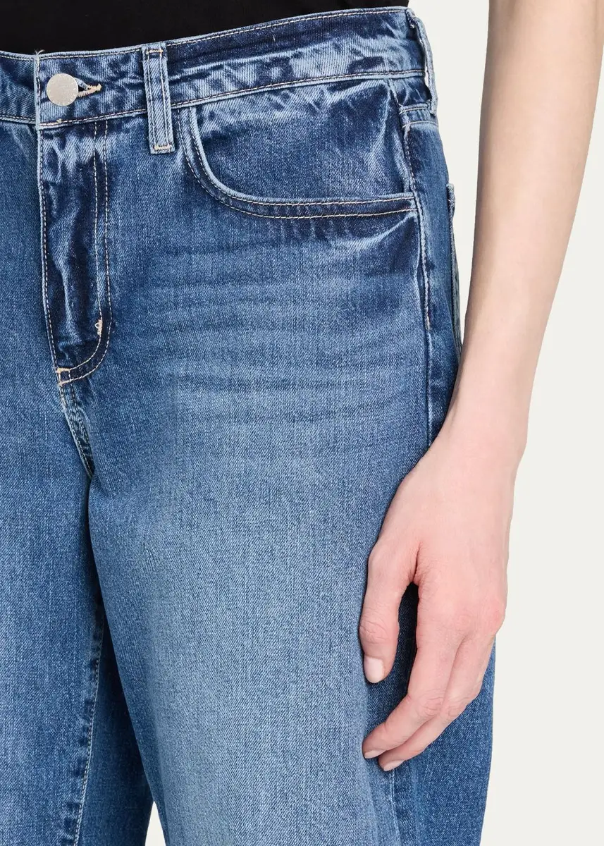 L'Agence Mallis Cropped Straight Jeans | Thumbnail 5