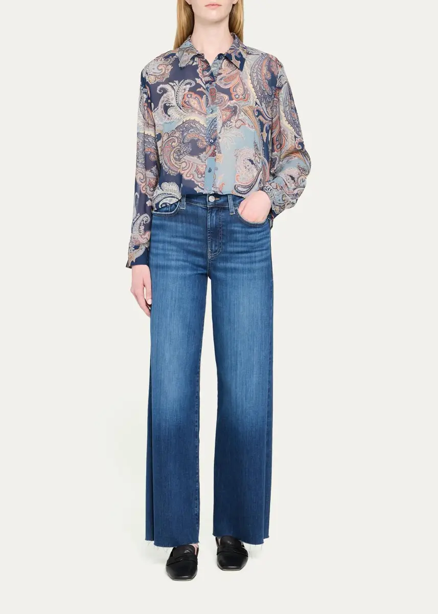 L'Agence Cosette Cropped Button-Front Shirt | Thumbnail 2 L'Agence Cosette Cropped Button-Front Shirt | Thumbnail 2