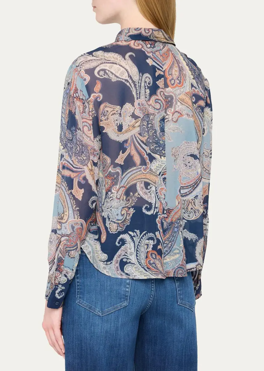 L'Agence Cosette Cropped Button-Front Shirt | Thumbnail 3 L'Agence Cosette Cropped Button-Front Shirt | Thumbnail 3