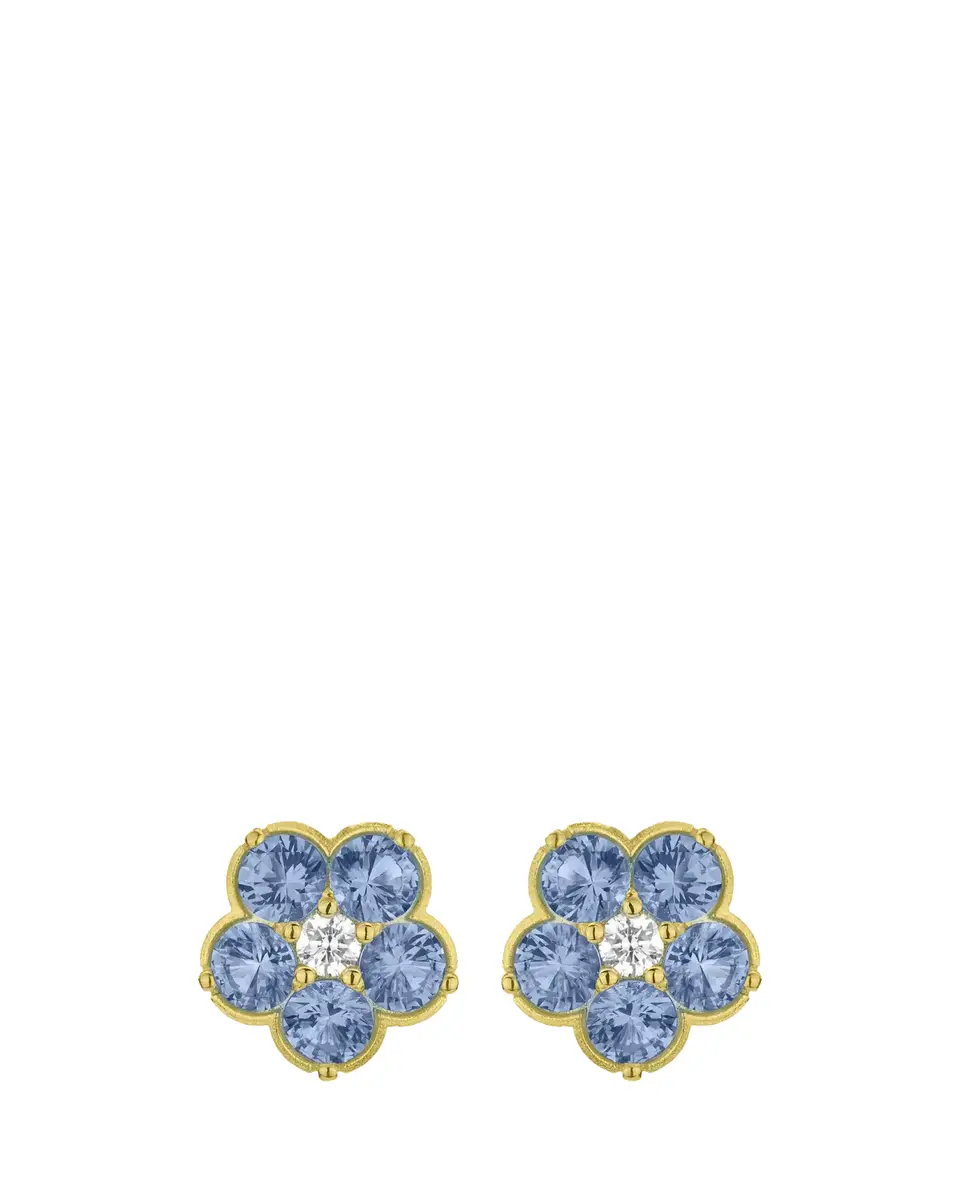 Paul Morelli 18K Wild Child Sapphire and Diamond Stud Earrings, Blue | Thumbnail 2 Paul Morelli 18K Wild Child Sapphire and Diamond Stud Earrings, Blue | Thumbnail 2