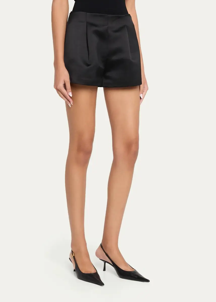 Ulla Johnson Isa High-Rise Satin Shorts | Thumbnail 4 Ulla Johnson Isa High-Rise Satin Shorts | Thumbnail 4