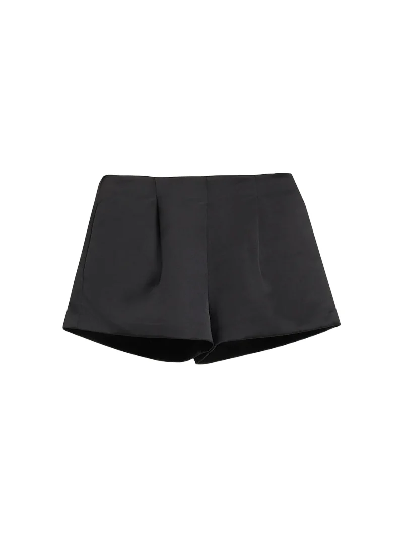Isa High-Rise Satin Shorts