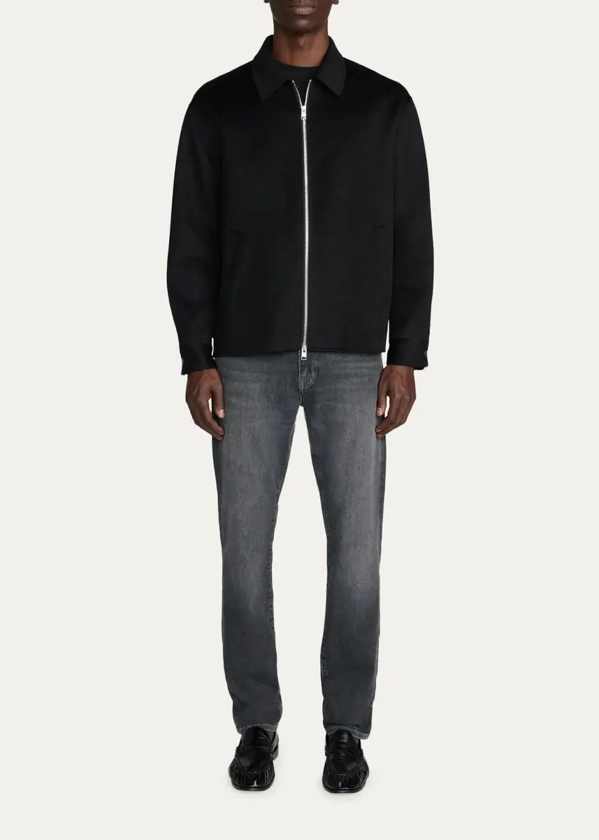 Frame Men's Double-Faced Wool Full-Zip Overshirt | Thumbnail 2