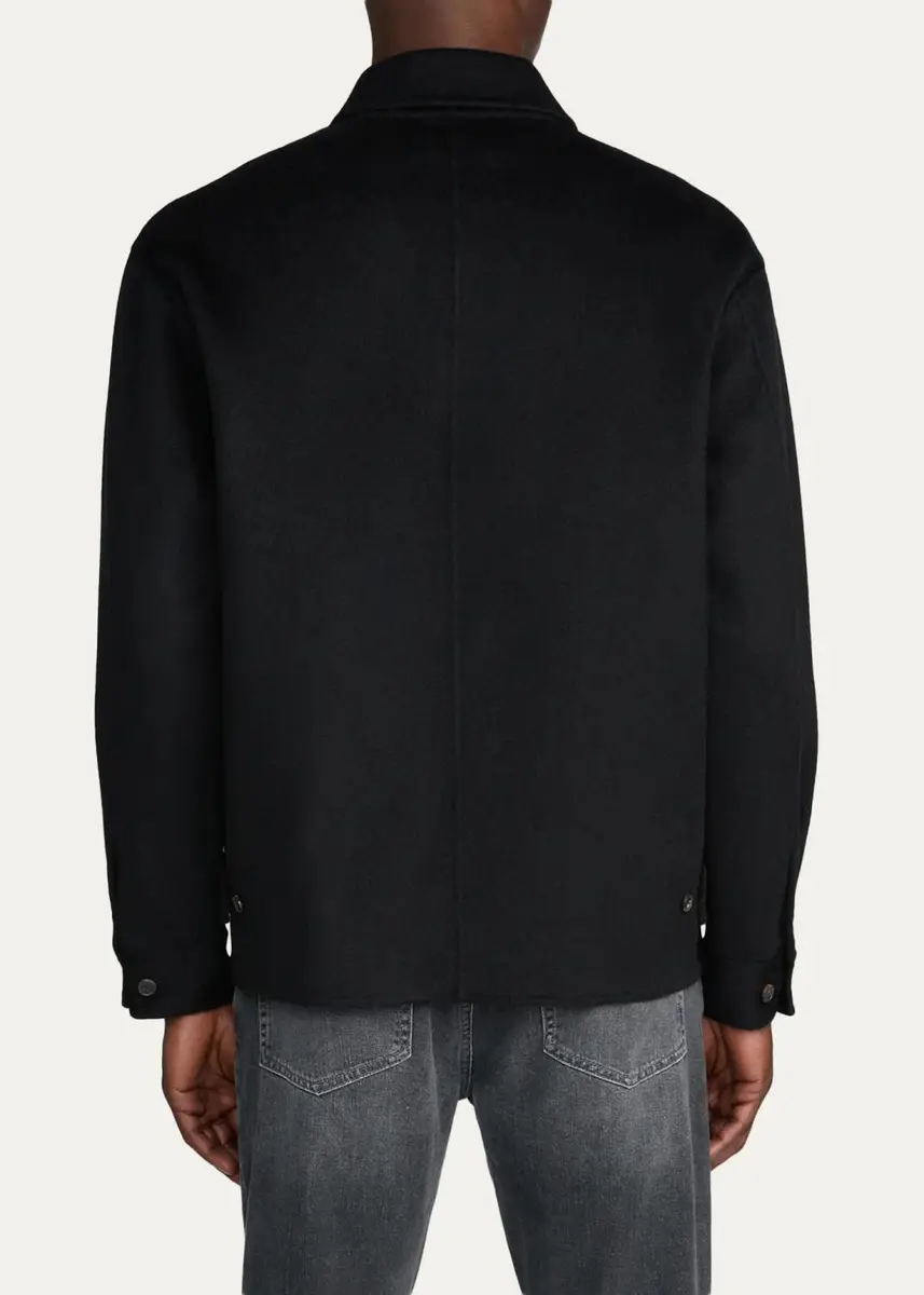 Frame Men's Double-Faced Wool Full-Zip Overshirt | Thumbnail 3