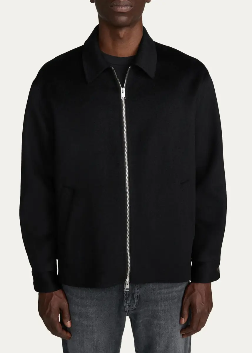 Frame Men's Double-Faced Wool Full-Zip Overshirt | Thumbnail 4