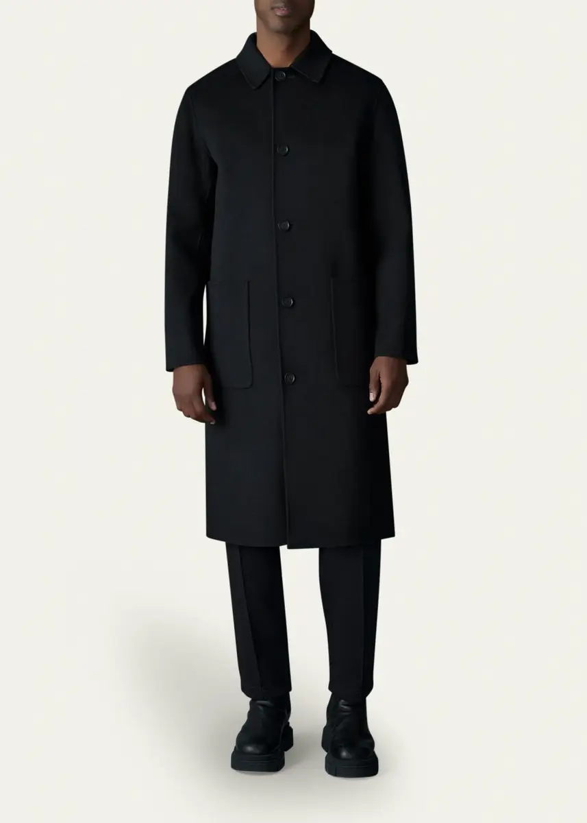 Mackage Men's Beckett Handmade Wool Overcoat | Thumbnail 2 Mackage Men's Beckett Handmade Wool Overcoat | Thumbnail 2
