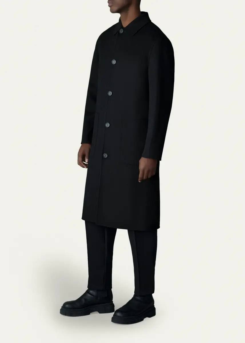 Mackage Men's Beckett Handmade Wool Overcoat | Thumbnail 4 Mackage Men's Beckett Handmade Wool Overcoat | Thumbnail 4