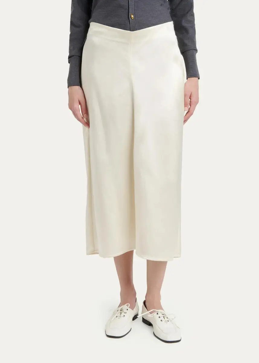Bottega Veneta V-Waist Satin Midi Skirt | Thumbnail 4 Bottega Veneta V-Waist Satin Midi Skirt | Thumbnail 4