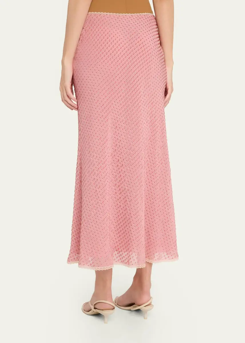 LoveShackFancy Mariem Fil Coupé Lace-Trim Maxi Skirt | Thumbnail 3 LoveShackFancy Mariem Fil Coupé Lace-Trim Maxi Skirt | Thumbnail 3