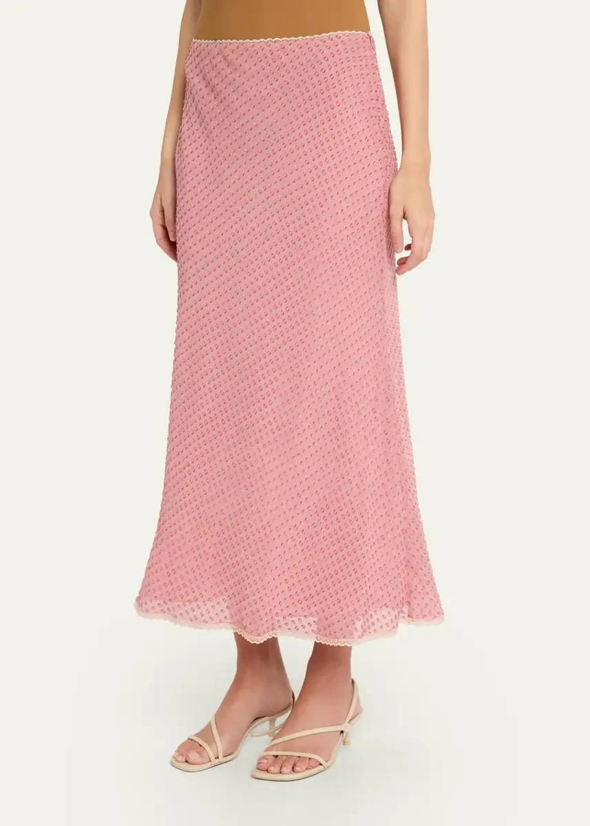 LoveShackFancy Mariem Fil Coupé Lace-Trim Maxi Skirt | Thumbnail 4 LoveShackFancy Mariem Fil Coupé Lace-Trim Maxi Skirt | Thumbnail 4