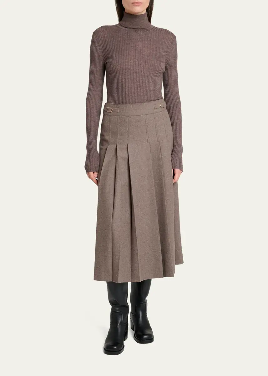Gabriela Hearst Peppe Turtleneck Cashmere Rib Top | Thumbnail 2 Gabriela Hearst Peppe Turtleneck Cashmere Rib Top | Thumbnail 2