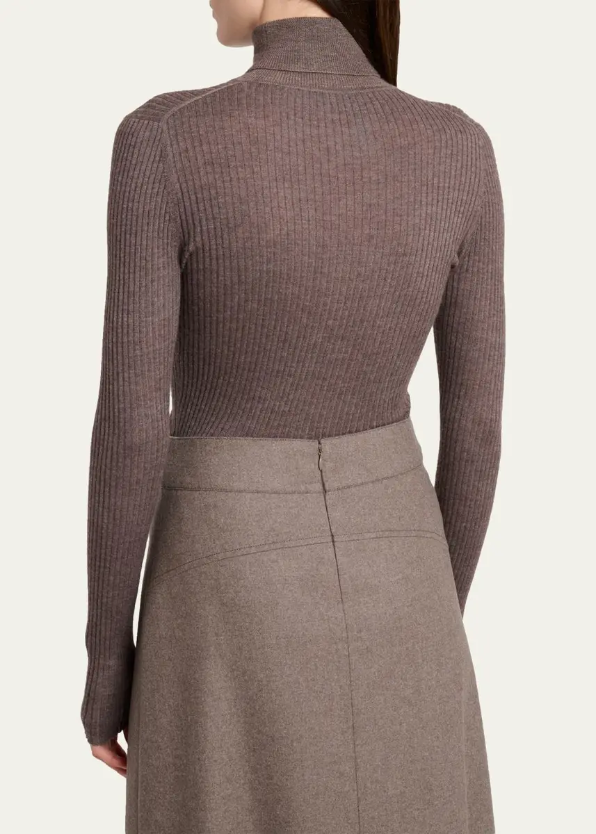 Gabriela Hearst Peppe Turtleneck Cashmere Rib Top | Thumbnail 3 Gabriela Hearst Peppe Turtleneck Cashmere Rib Top | Thumbnail 3