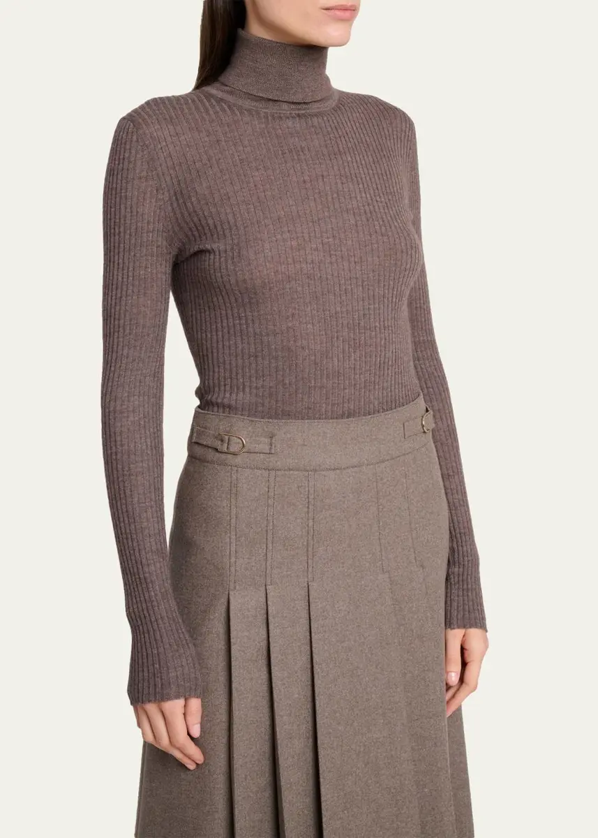 Gabriela Hearst Peppe Turtleneck Cashmere Rib Top | Thumbnail 4 Gabriela Hearst Peppe Turtleneck Cashmere Rib Top | Thumbnail 4