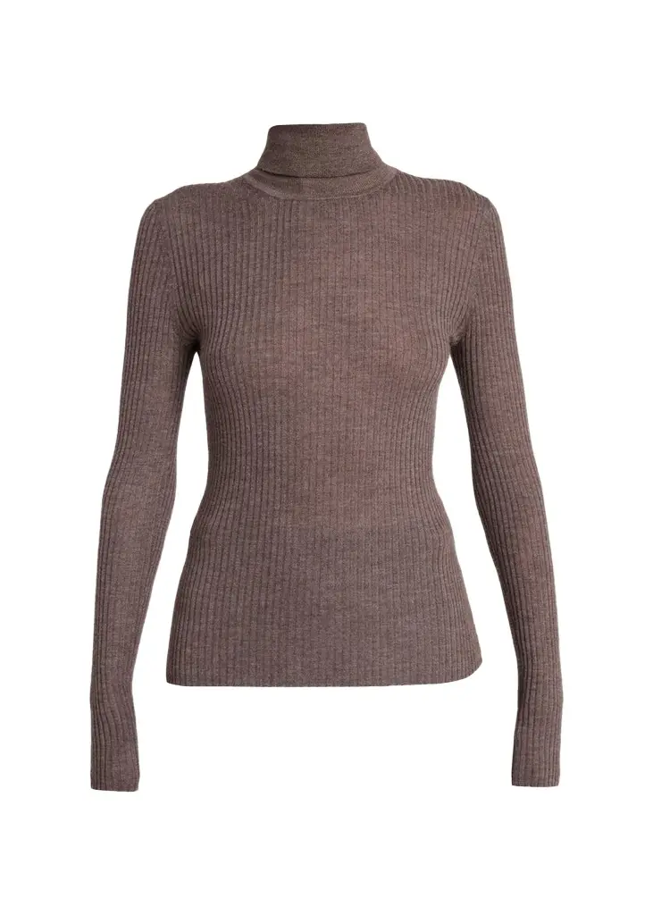 Peppe Turtleneck Cashmere Rib Top