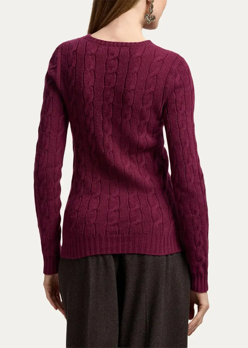 Ralph Lauren Collection Cable-Knit Cashmere Crewneck Sweater | Thumbnail 3 Ralph Lauren Collection Cable-Knit Cashmere Crewneck Sweater | Thumbnail 3