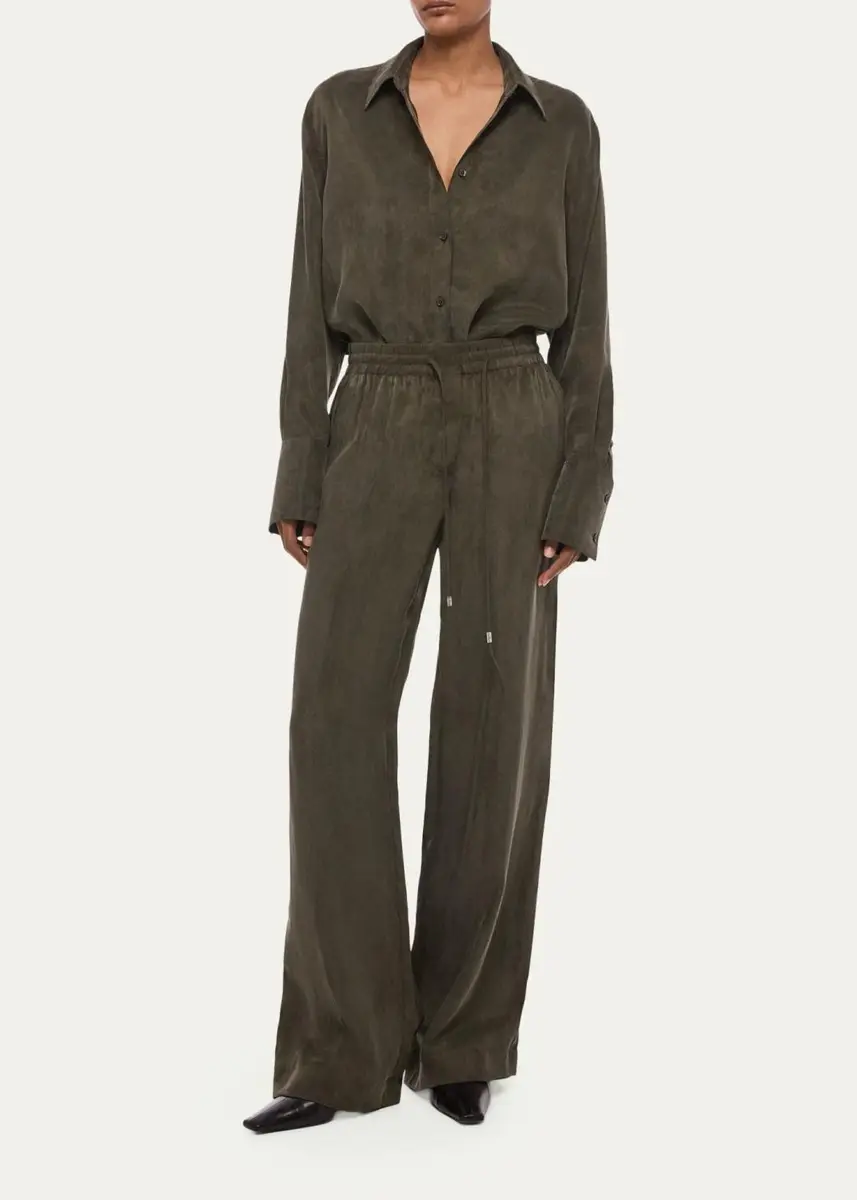 Helmut Lang Elasticized Waistband Straight-Leg Pants | Thumbnail 2