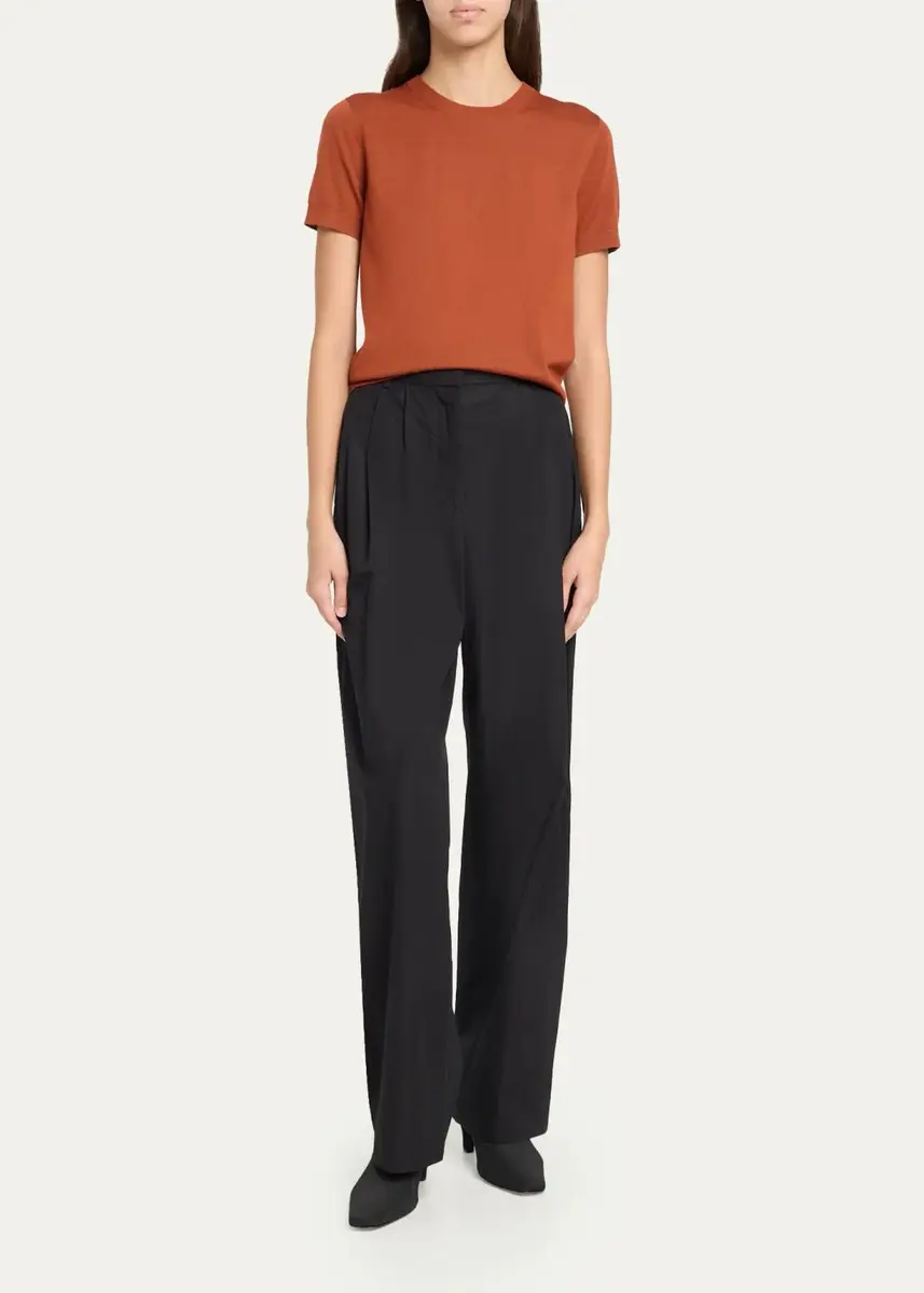 Theory Regal Merino Wool Short-Sleeve Crew T-Shirt | Thumbnail 2