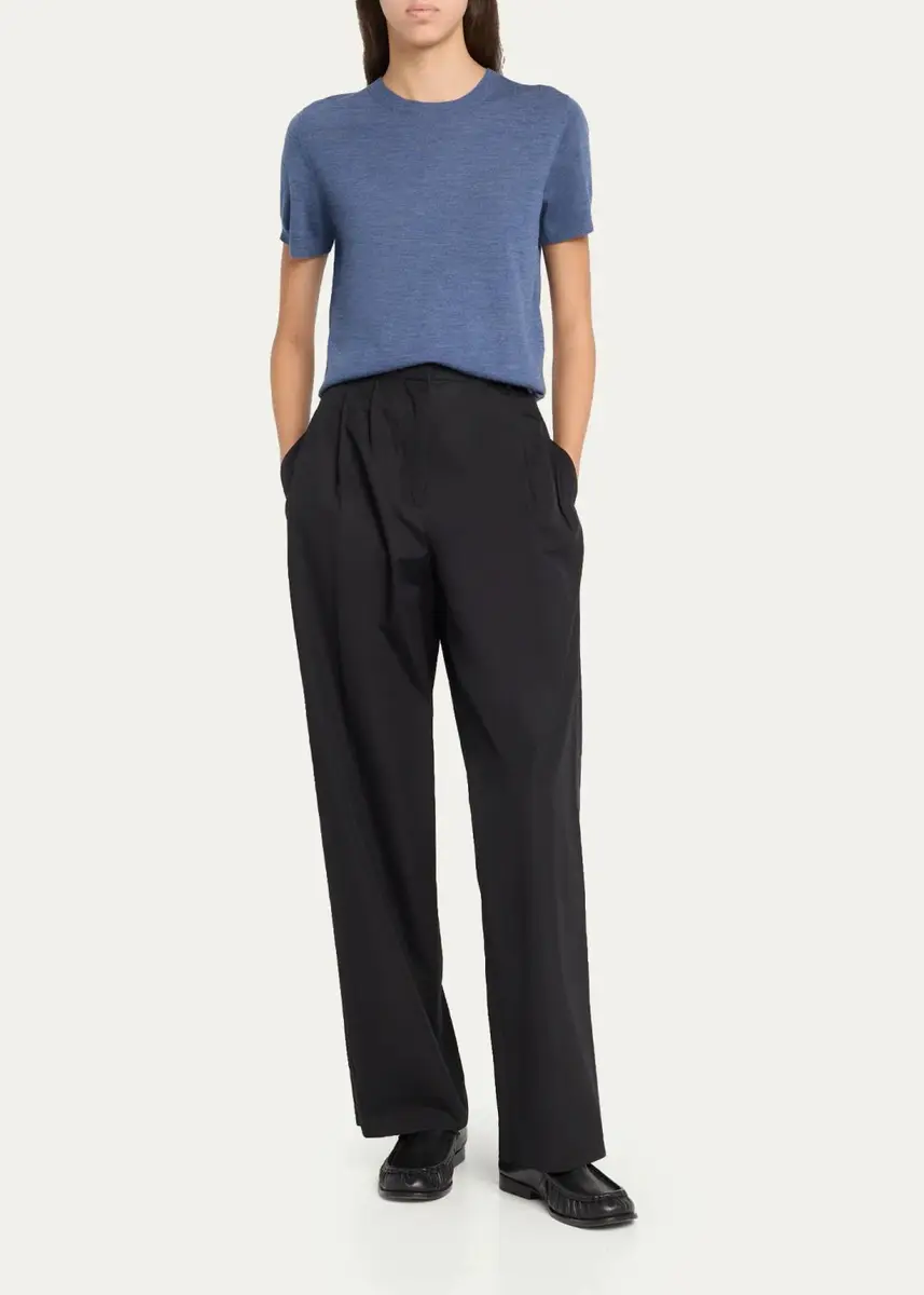 Theory Regal Merino Wool Short-Sleeve Crew T-Shirt | Thumbnail 11