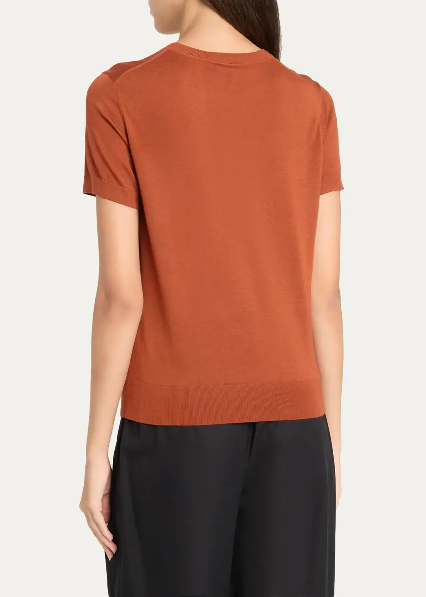 Theory Regal Merino Wool Short-Sleeve Crew T-Shirt | Thumbnail 3