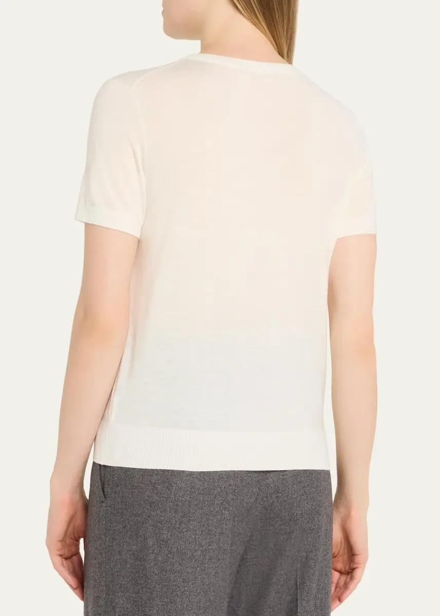 Theory Regal Merino Wool Short-Sleeve Crew T-Shirt | Thumbnail 7