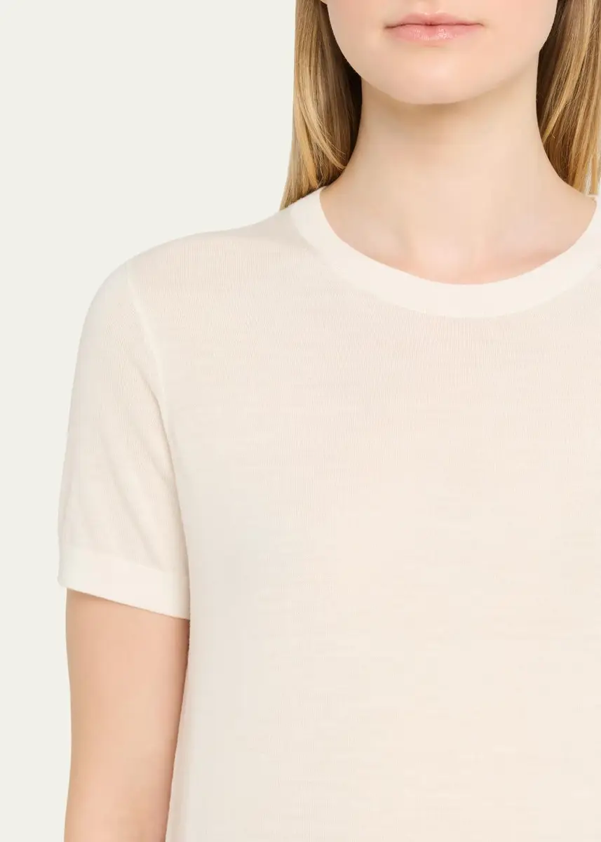 Theory Regal Merino Wool Short-Sleeve Crew T-Shirt | Thumbnail 9