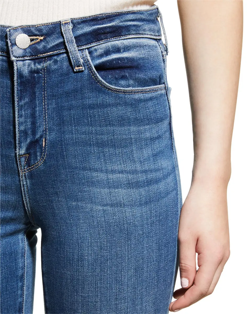L'Agence Kendra High-Rise Crop Flare Jeans with Raw Hem | Thumbnail 5 L'Agence Kendra High-Rise Crop Flare Jeans with Raw Hem | Thumbnail 5