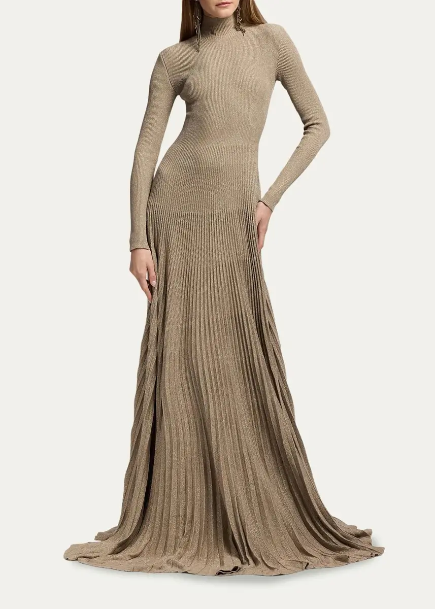 Ralph Lauren Collection Turtleneck Sweater Evening Dress | Thumbnail 2