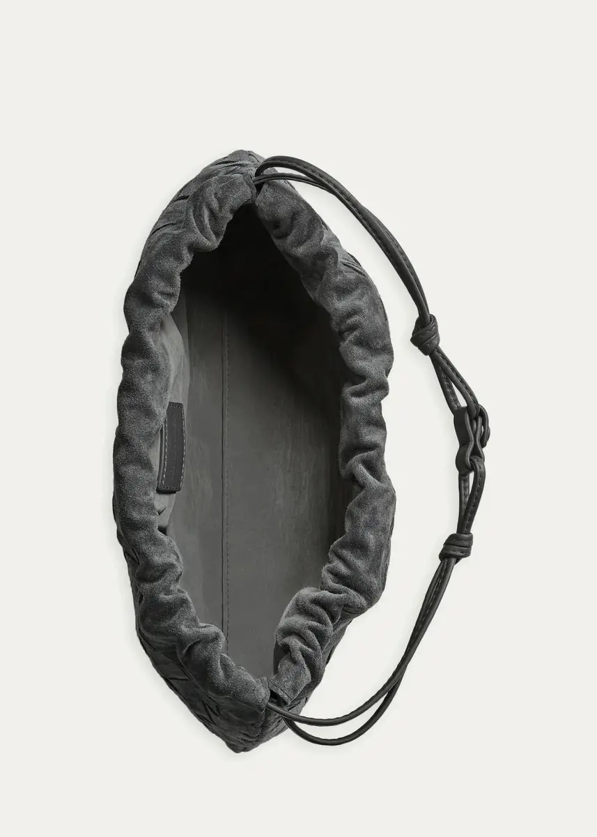 Bottega Veneta Suede Drawstring Pouch Clutch Bag | Thumbnail 2