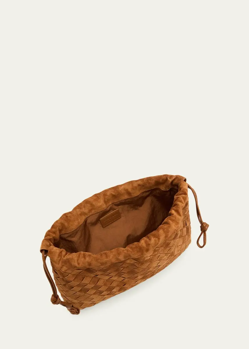 Bottega Veneta Suede Drawstring Pouch Clutch Bag | Thumbnail 5